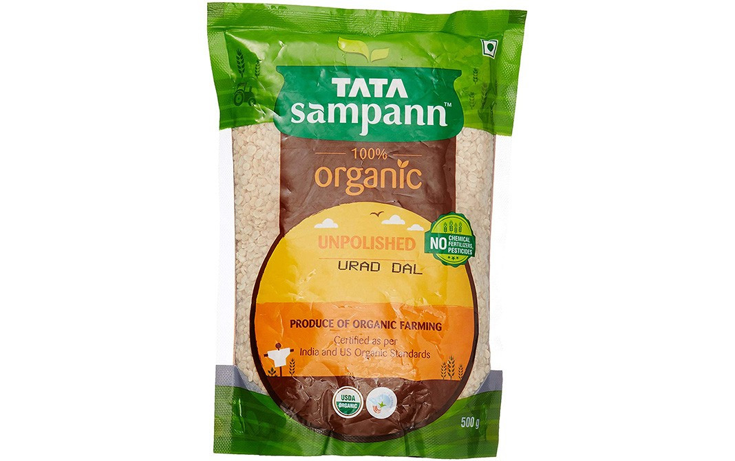 Tata Sampann Organic Unpolished Urad Dal   Pack  500 grams